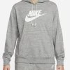 Nike Sportswear Gym Vintage Hoodie Damen Dunkelgrau