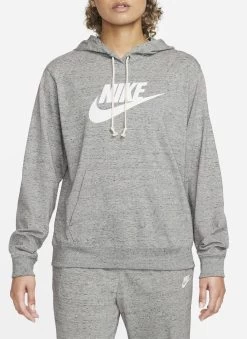 Nike Sportswear Gym Vintage Hoodie Damen Dunkelgrau