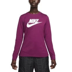 Nike Sportswear Langarm-T-Shirt Damen Lila