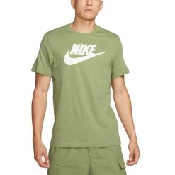 Nike Sportswear T-Shirt Herren Olive Weiß