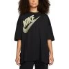 Nike Sportswear Tanz-T-Shirt Damen Schwarz Gelb -Sportbekleidung Geschäft nike sportswear tanz t shirt damen schwarz gelb dz4605 010