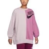 Nike Sportswear Überextragroßes Fleece-Tanz-Sweatshirt Damen Pflaume Rose -Sportbekleidung Geschäft nike sportswear uberextragrobes fleece tanz sweatshirt damen dv0328 501