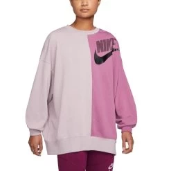 Nike Sportswear Überextragroßes Fleece-Tanz-Sweatshirt Damen Pflaume Rose