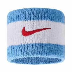 Nike Swoosh Schweißband 2er Pack Weiß Blau