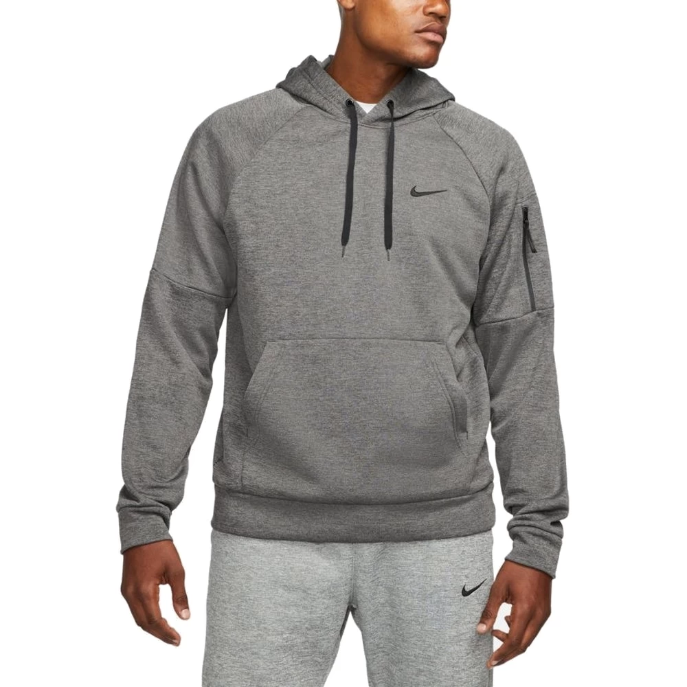 Nike Therma-FIT Fitness-Hoodie Herren Grau Schwarz 3 Nike Therma-FIT Fitness-Hoodie Herren Grau Schwarz
