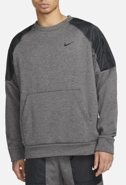 Nike Therma-FIT Fitness-Rundhalsshirt Herren Grau