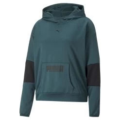 Puma All Day Trainings-Hoodie Damen Varsity Grün Schwarz