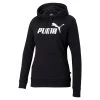 Puma Damen Essentials Hoodie Logo Schwarz