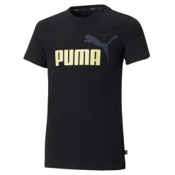 Puma Essentials+ 2 Col Logo T-Shirt Jungen Schwarz
