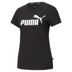 Puma Essentials Logo T-Shirt Damen Schwarz