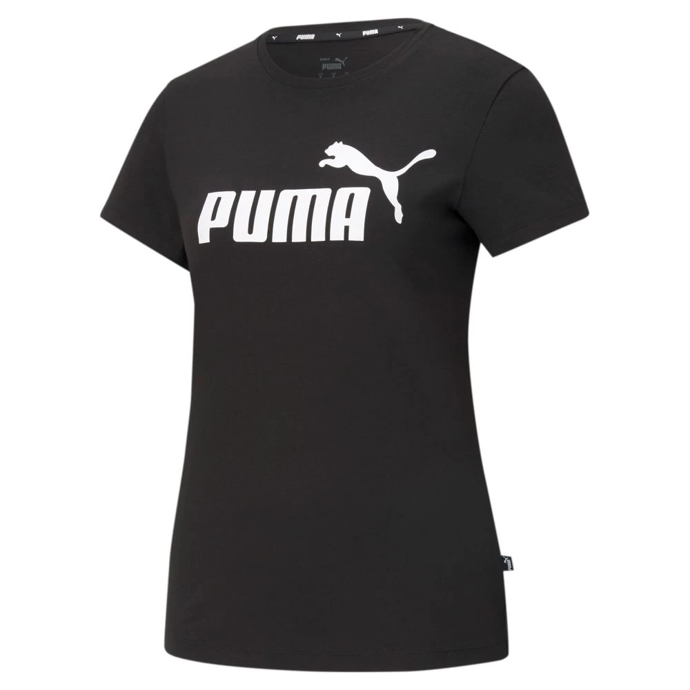 Puma Essentials Logo T-Shirt Damen Schwarz 3 Puma Essentials Logo T-Shirt Damen Schwarz