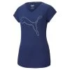 Puma Favourite Heather Cat Damen Trainings-T-Shirt Blau -Sportbekleidung Geschäft puma favourite heather cat damen trainings t shirt blau 51952612