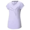 Puma Favourite Heather Cat Damen Trainings-T-Shirt Lila -Sportbekleidung Geschäft puma favourite heather cat damen trainings t shirt lila 51952616