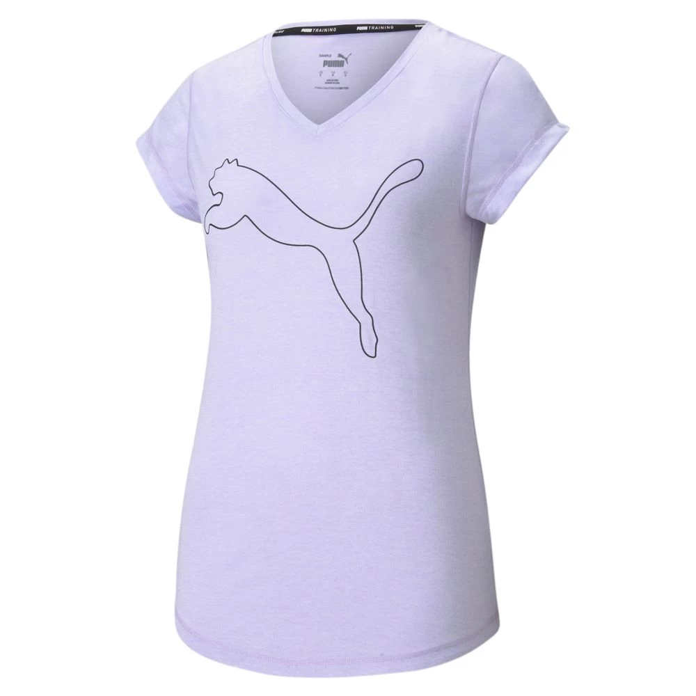 Puma Favourite Heather Cat Damen Trainings-T-Shirt Lila 3 Puma Favourite Heather Cat Damen Trainings-T-Shirt Lila