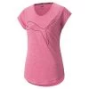 Puma Favourite Heather Cat Trainings-T-Shirt Damen Pink Schwarz