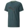 Puma Favourite Heather Cat Trainings-T-Shirt Herren Petrol Schwarz