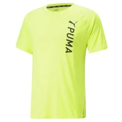 Puma Fit Trainings-T-Shirt Herren Neongelb Schwarz