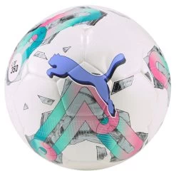 Puma Fussball Orbita 5 HYB Lite 350 Ball Weiß Pink Blau