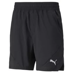Puma Gewebte Vent Trainingsshorts Herren Schwarz Weiß