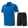 Puma TeamGOAL 23 Casuals Polo Trainingsset Kinder Blau Schwarz