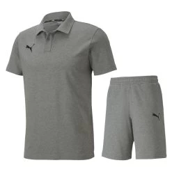 Puma TeamGOAL 23 Casuals Polo Trainingsset Kinder Grau Grau