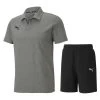 Puma TeamGOAL 23 Casuals Polo Trainingsset Kinder Grau Schwarz