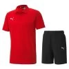 Puma TeamGOAL 23 Casuals Polo Trainingsset Kinder Rot Schwarz