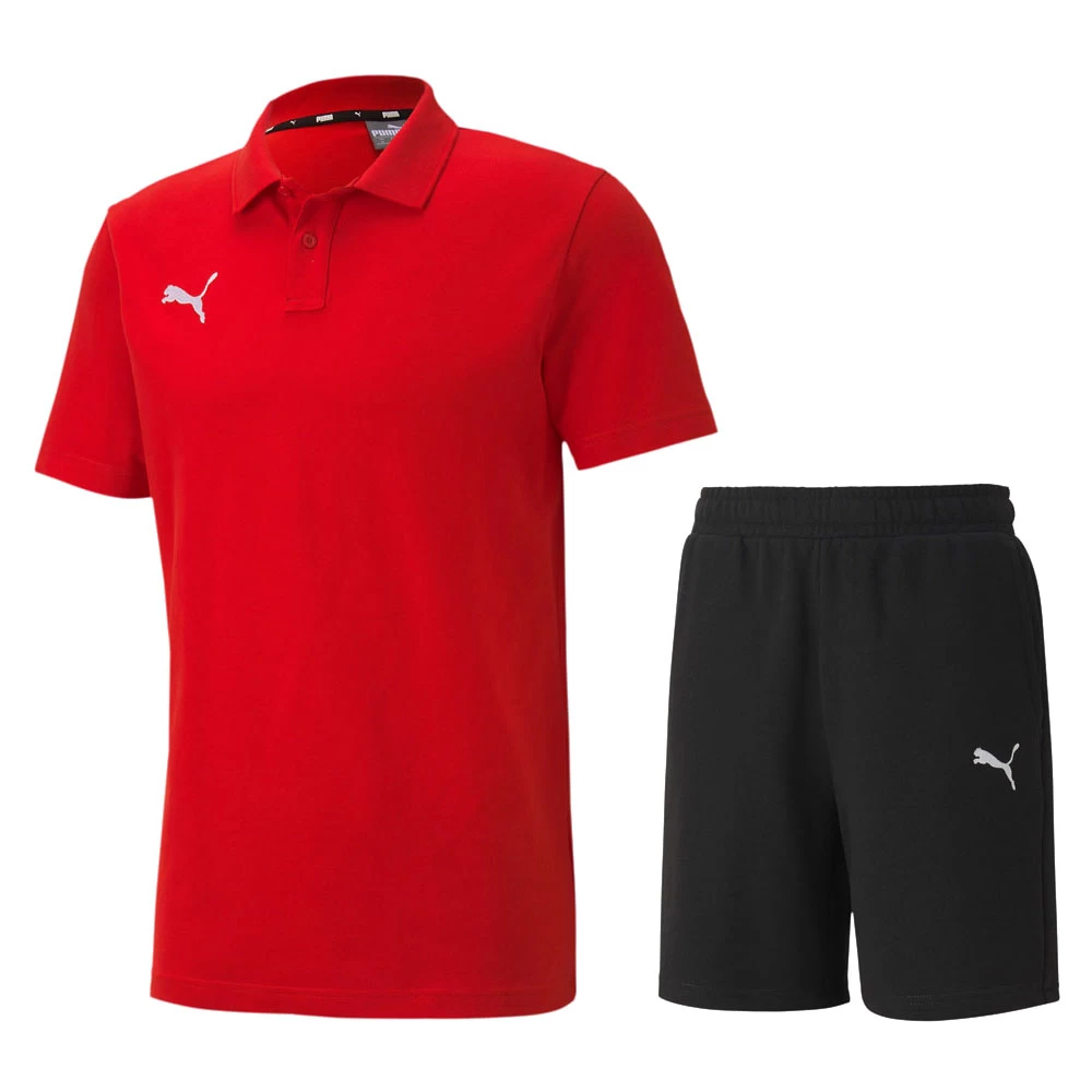Puma TeamGOAL 23 Casuals Polo Trainingsset Kinder Rot Schwarz 3 Puma TeamGOAL 23 Casuals Polo Trainingsset Kinder Rot Schwarz