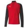 Puma TeamLIGA 1/4 Zip Top Herren Rot Schwarz -Sportbekleidung Geschäft puma teamliga 1 4 zip top herren rot schwarz 65723601