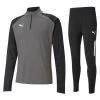 Puma TeamLIGA 1/4 Zip Trainingsanzug Pro Kinder Grau Schwarz
