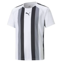 Puma TeamLIGA Striped Trikot Kinder Weiß Schwarz