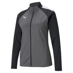 Puma TeamLIGA Training Jacke Damen Grau Schwarz Weiß