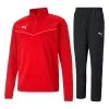 Puma TeamRISE Trainingsanzug 1/4 Zip Kinder Rot Schwarz