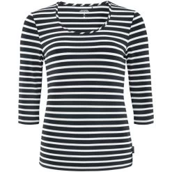 Schneider® Schneider Sportswear Dionnew 3/4-Shirt Damen Dunkelgrau Weiß