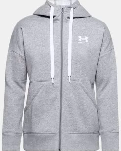 Under Armour Damen Rival Fleece Jacke Grau