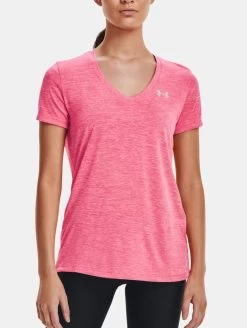 Under Armour Twist Tech T-Shirt Damen Rot Pink